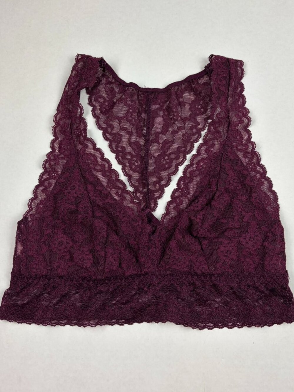Victoria's Secret Maroon Lace Bralette Size Medium